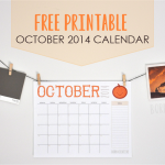 FALL FREEBIE – October 2014 Calendar