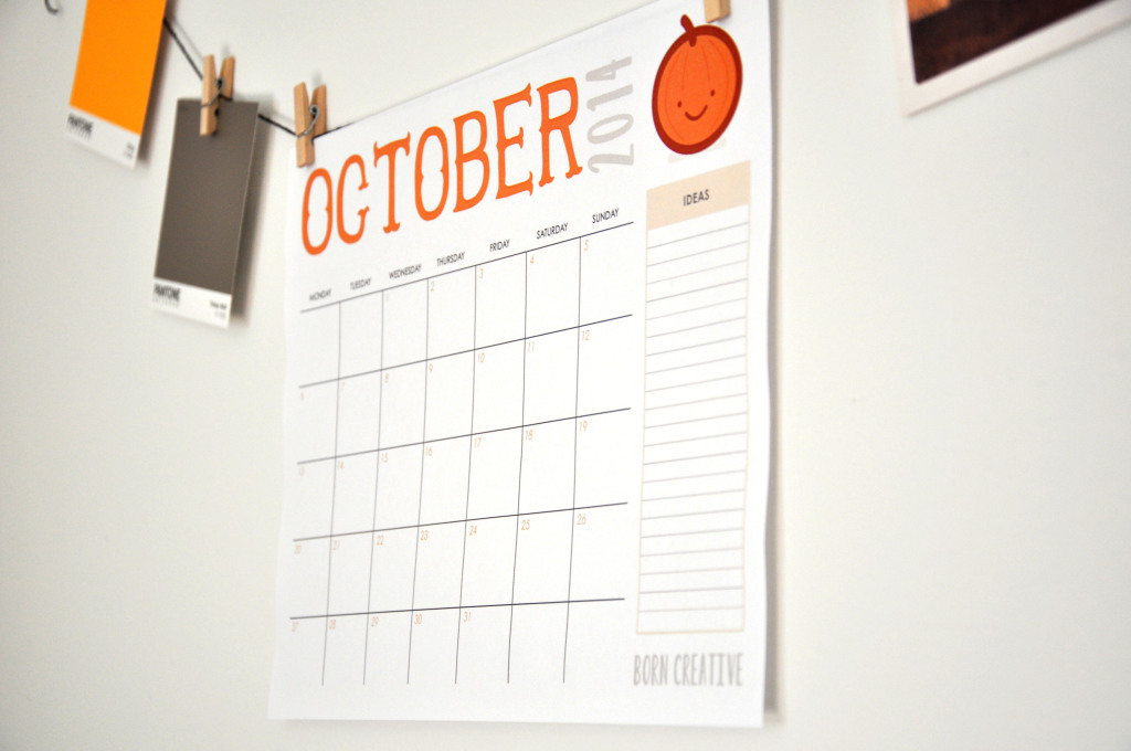 Freebie - October 2014 Calendar Download