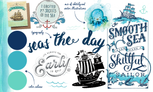 Nautical Greeting Card Mood Board - Make It Happen May